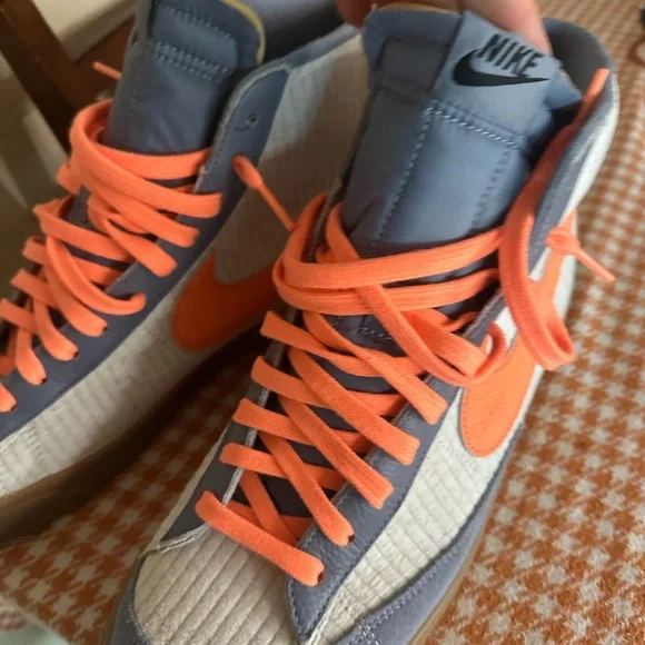 Nike High-Top Sneakers in Blue and Orange BMH blazer